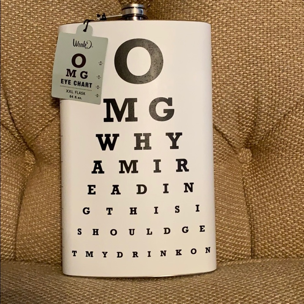 Eye chart flask NWT